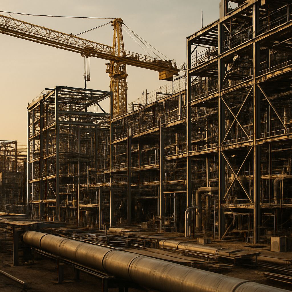 Site industriel intérieur en cours d'aménagement