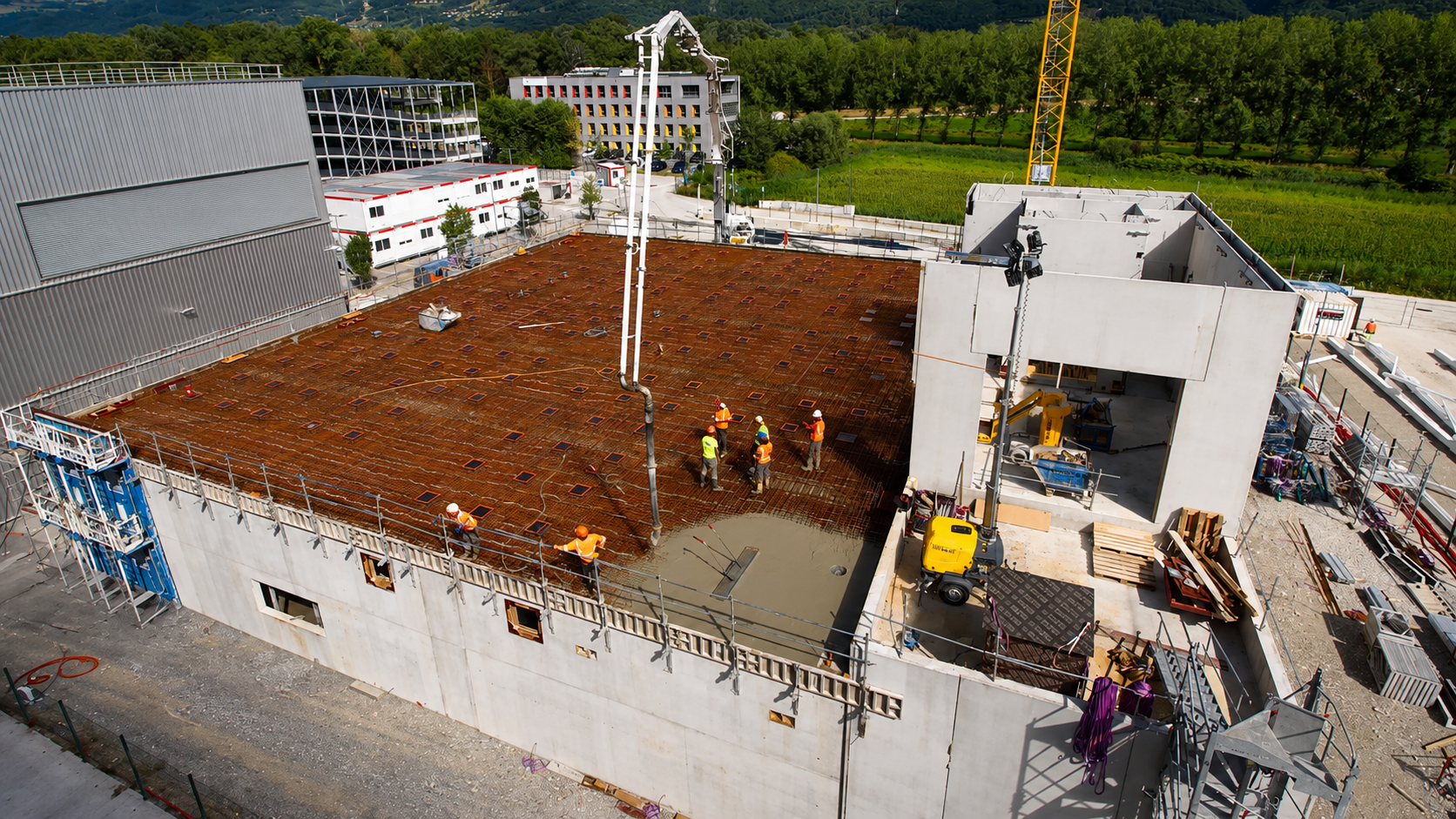 Timelapse de construction Lapsebox — SOITEC — Extension d'un bâtiment industriel
